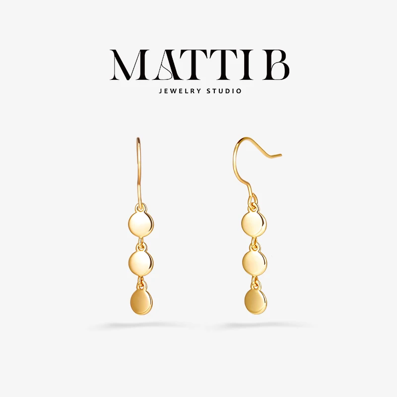 铜合金耳饰 小圆片流苏耳坠女小众设计感气质百搭新爆款耳钉1882