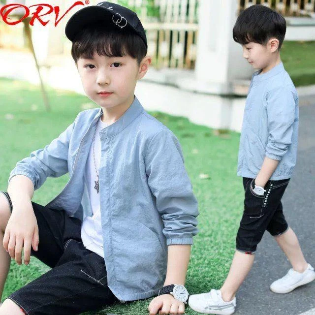 男童防晒服儿童长袖男孩棒球服童装韩版洋气中大童夏款防晒衣上衣