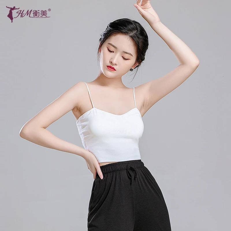 舞蹈服装背心现代民族古典舞练功服上衣打底吊带内搭裹胸形体服女