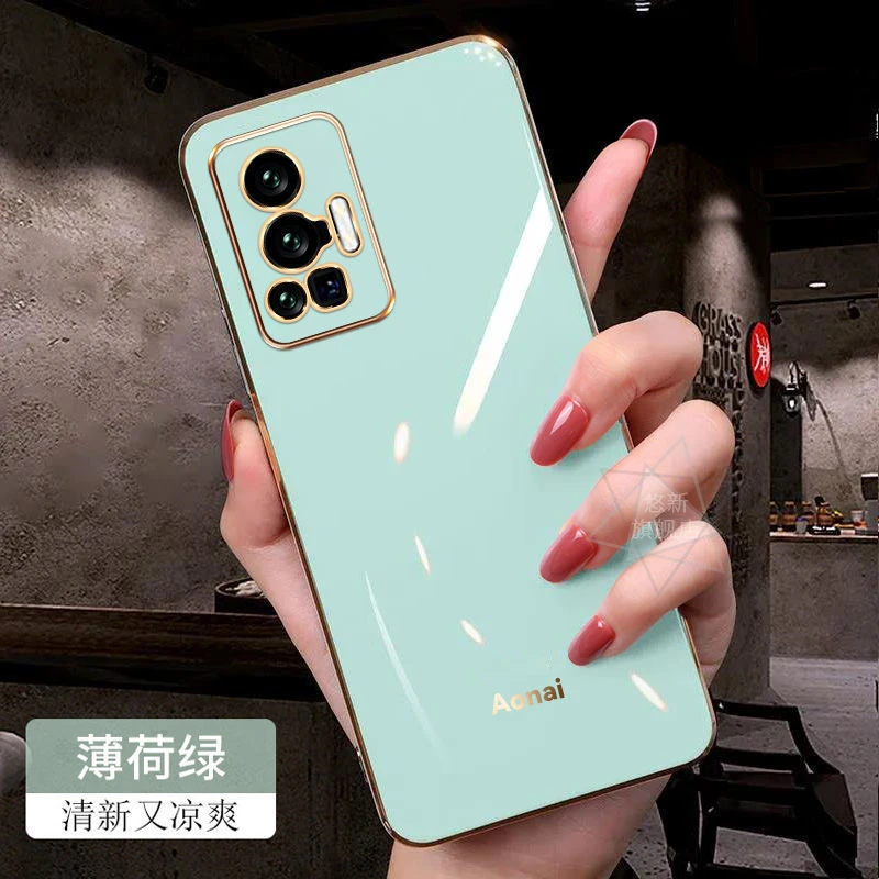 vivox70Pro手机壳电镀直边全包硅胶套v2134a个性男女新款防摔潮牌