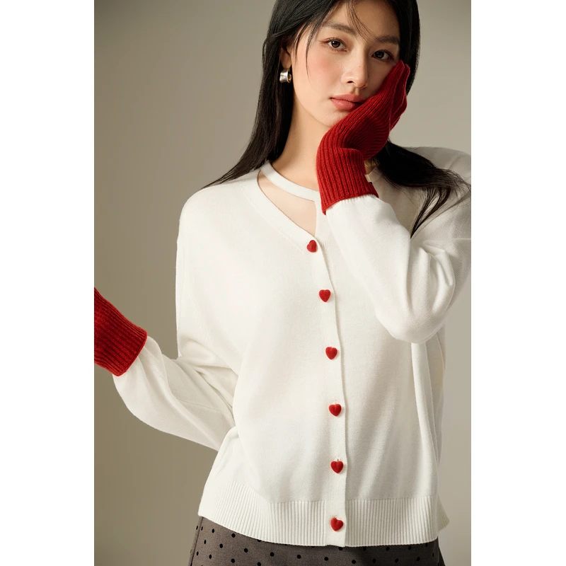 Basic House/百家好设计感时尚气质百搭针织衫B0624E5O202