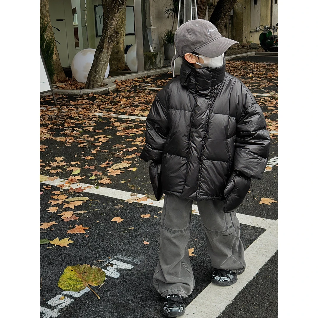 童装儿童羽绒服男童短款2025冬装新款宝宝白鸭绒衣儿童外套潮