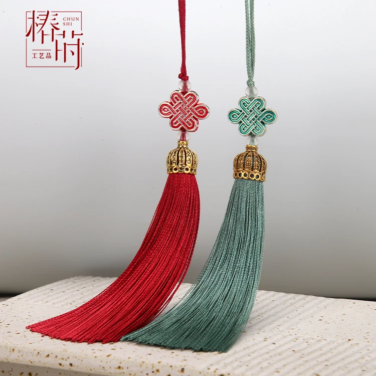 【多买多减】8厘米景泰蓝中国结流苏穗子手工饰品配饰书签印章挂件