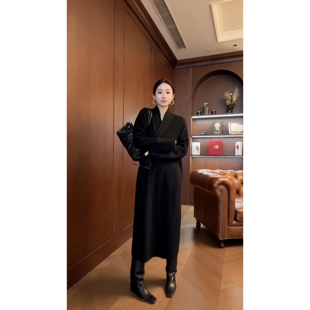 DR杨圣坤+2024新款 心软的神'长款羊绒混纺针织开衫DR2410-1310