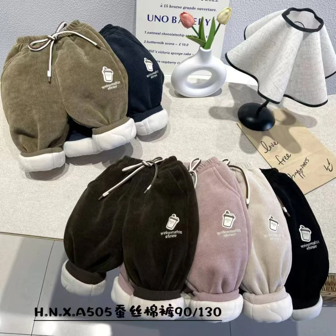 小童棉裤儿童休闲裤宝宝加厚保暖韩版ol女童男童时尚百搭