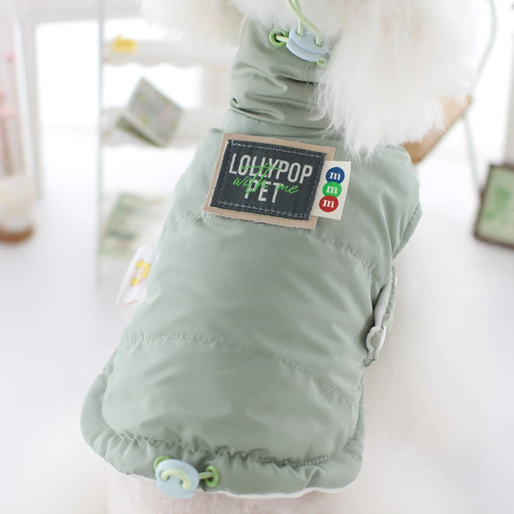 棒棒糖狗狗衣服冬款宠物棉服防寒保暖衣拉扣高领棉衣猫咪服饰