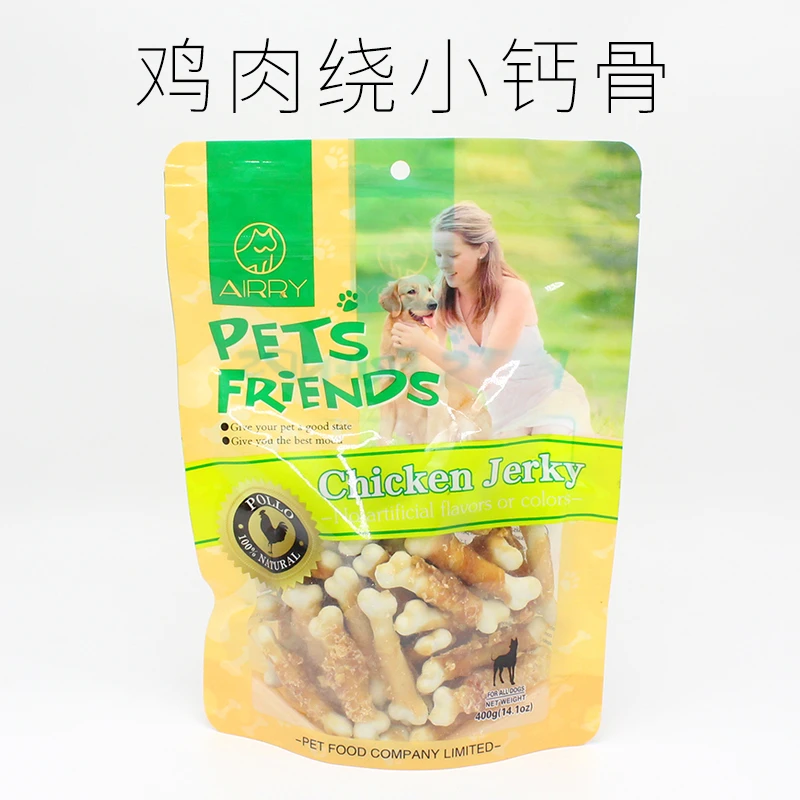 狗狗零食鸡肉绕小钙骨400g宠物泰迪比熊博美幼犬磨牙食品