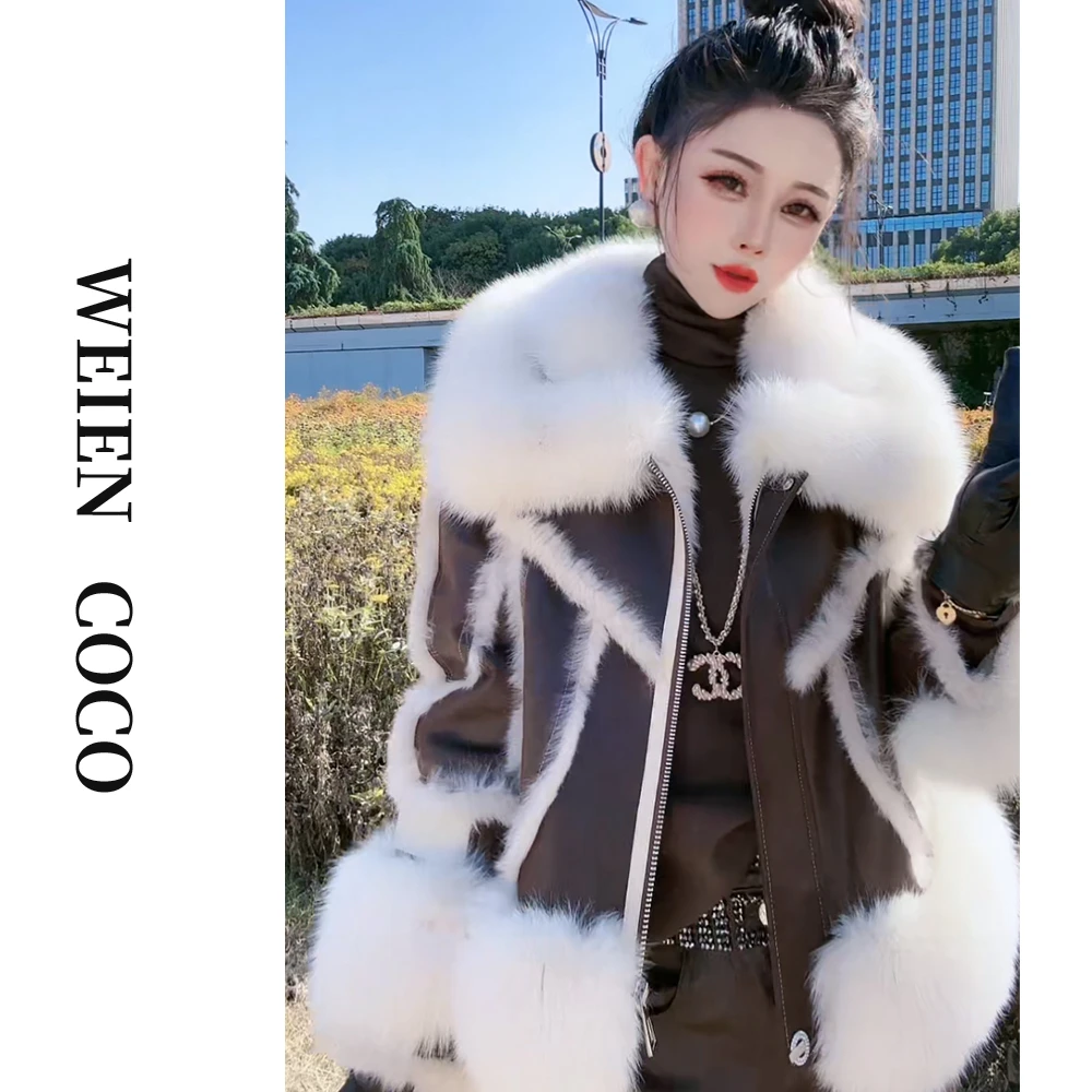 【薇恩COCO】轻奢时尚秋冬厚外套上衣女外套毛绒冬季S0133