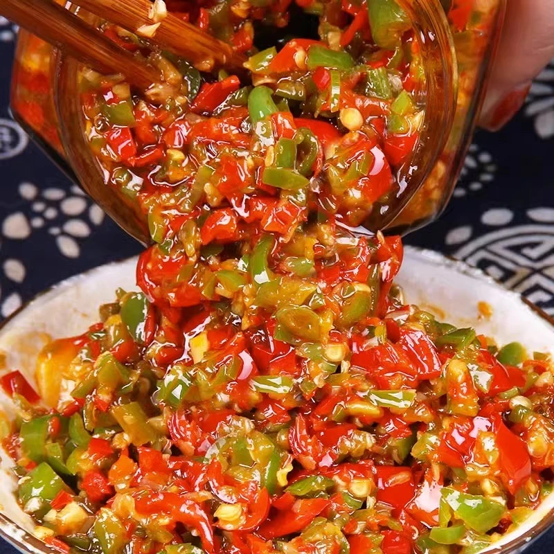 正宗剁辣子剁辣椒农家彩椒酱湖南特产剁椒酱下饭菜香辣拌饭菜258g