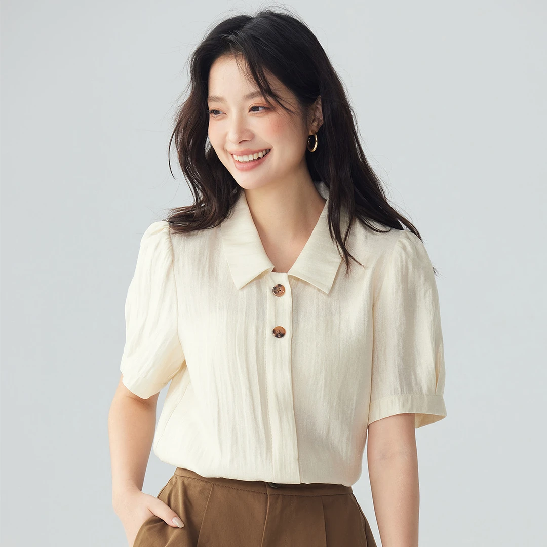 茵曼2024夏季新款女衬衫衬衣上衣气质休闲薄款通勤豹纹针织爆款