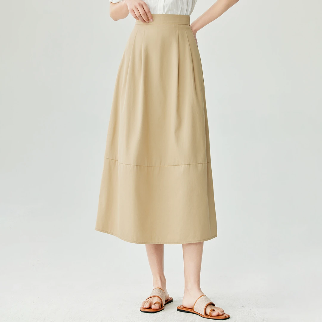 茵曼2024夏季新款女半身裙裙子休闲高腰气质豹纹薄款百搭时尚背带