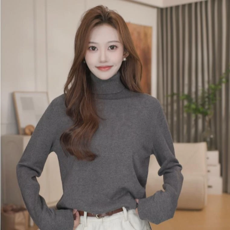 【欧若风新品】茵曼冬季复古纯色毛衣慵懒风文艺保暖休闲百搭针织衫