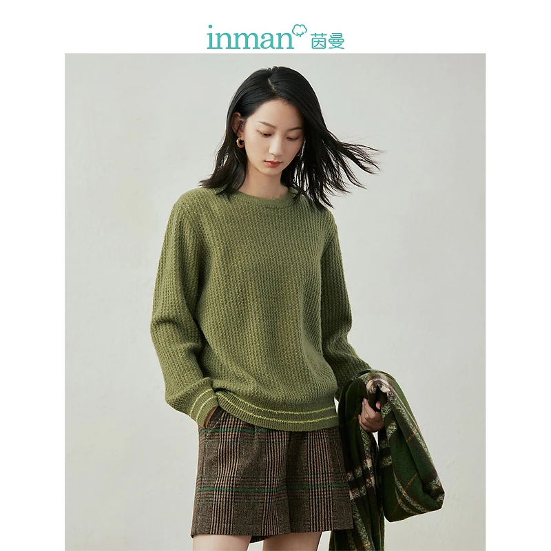 【秋冬毛衣内搭】茵曼冬季女毛衣外套上衣宽松女装套头毛衣长袖慵懒