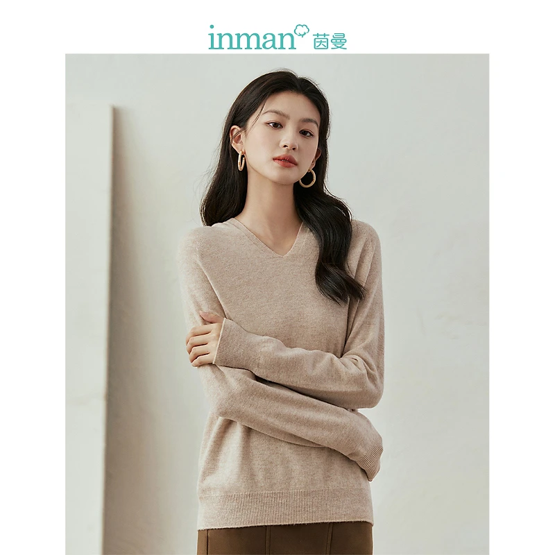 【秋冬毛衣内搭】茵曼冬季女羊毛衫外套长袖连帽时尚套头保暖新款