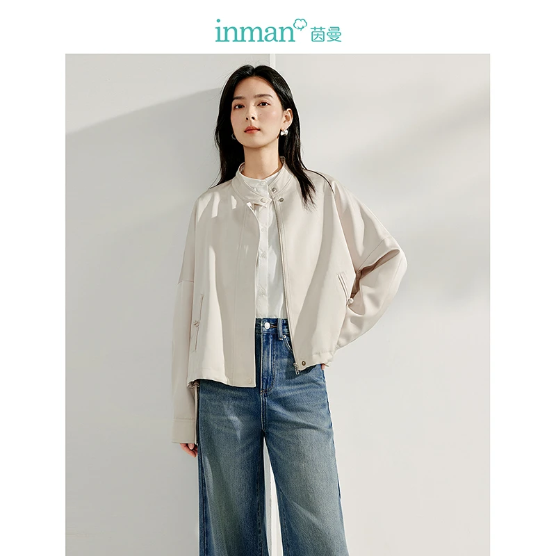 【欧若新中式】茵曼春季新中式气质手工盘扣立领宽松外套国风上衣女