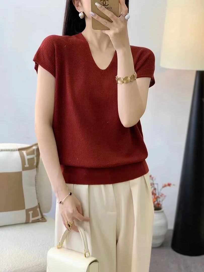 早秋搭配气质针织衫百搭时尚简约套头