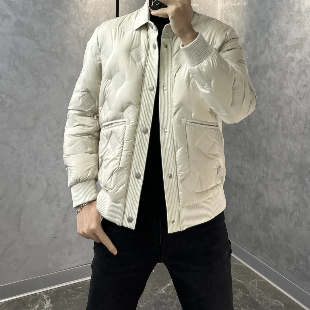 2967秋冬季2024新款男士商务休闲时尚潮流百搭短款羽绒服外套