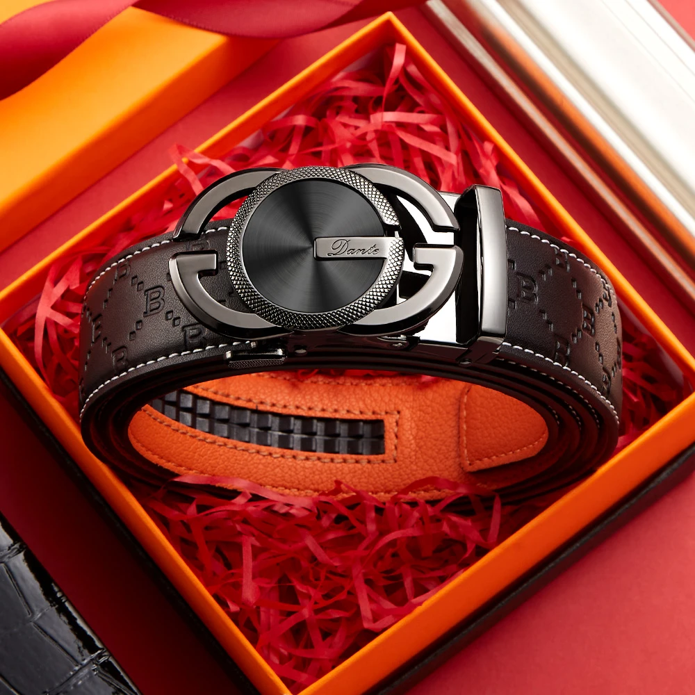 Dante专柜正品男士-真皮皮带-送男友爸爸赠礼盒装-Y