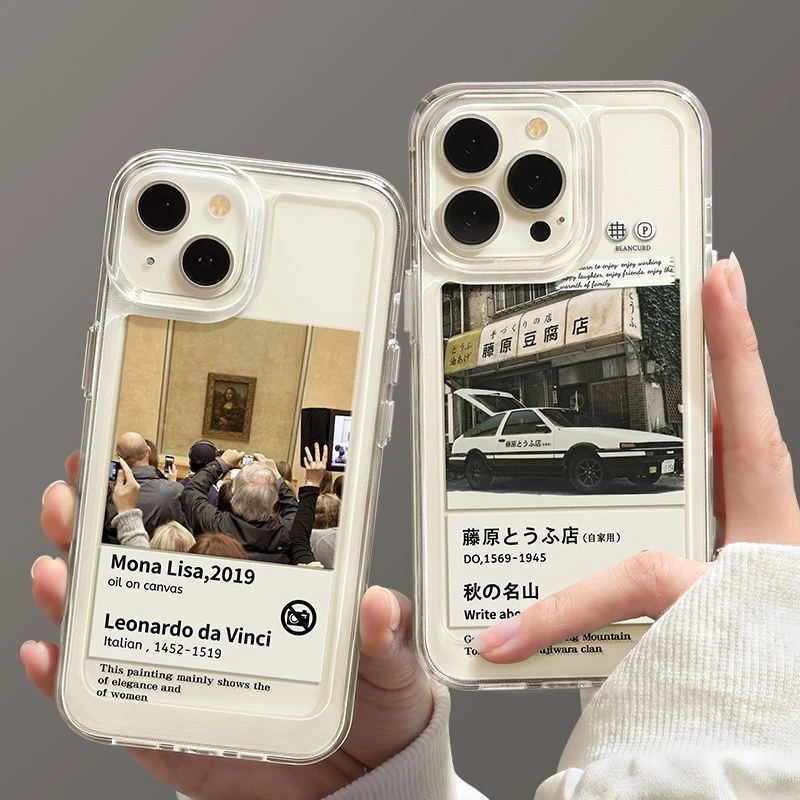 藤原豆腐店苹15手机壳13新款12promax小众11透明xs/xr潮7/8plus