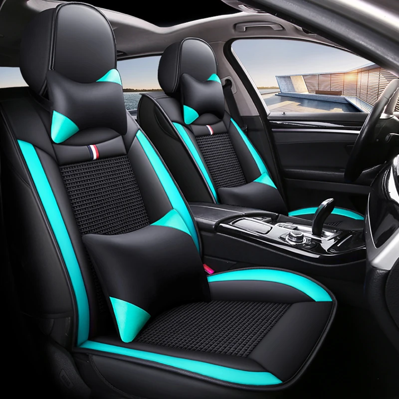 23年新款皮冰丝四季通用汽车坐垫全包围汽车座套舒适透气易安装