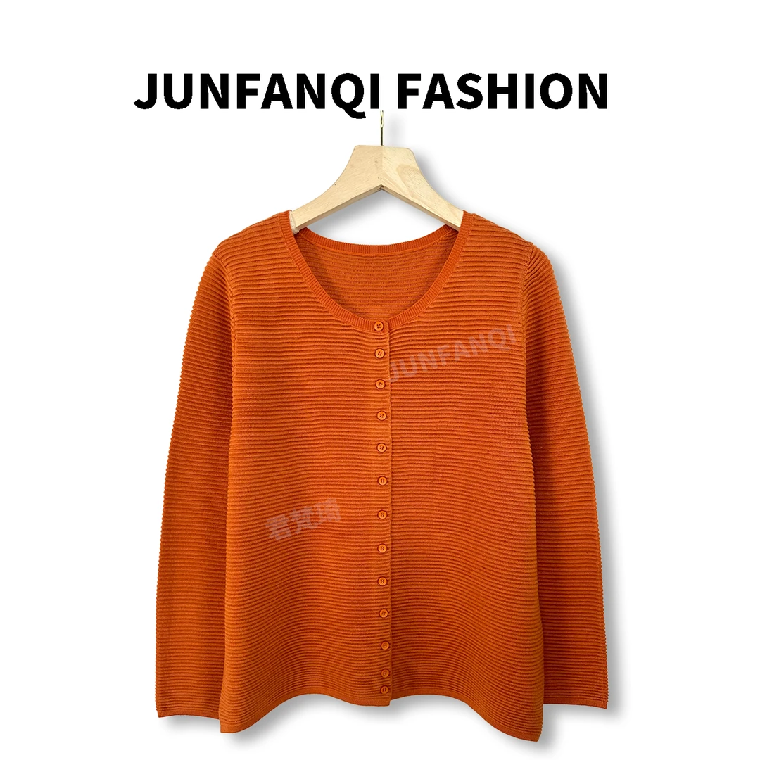 JUNFANQI/君梵琦秋季新款时尚气质女士长袖上衣开衫24867#