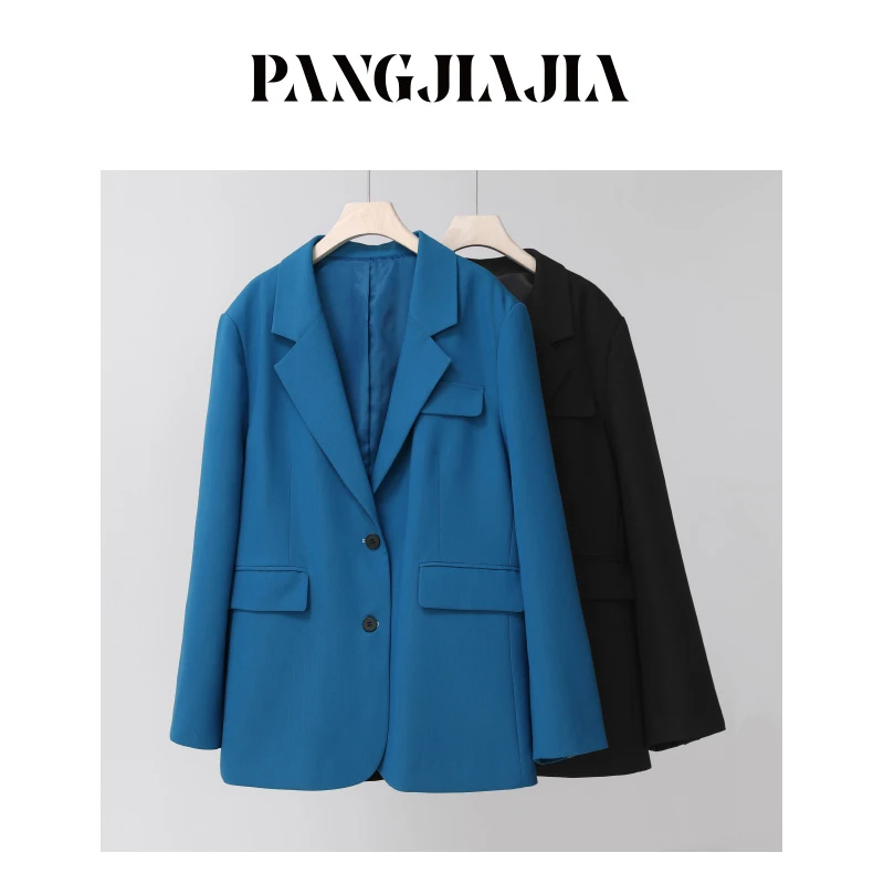 【胖佳佳】心动初秋 西装外套秋季气质百搭翻领长袖西服H623T00227