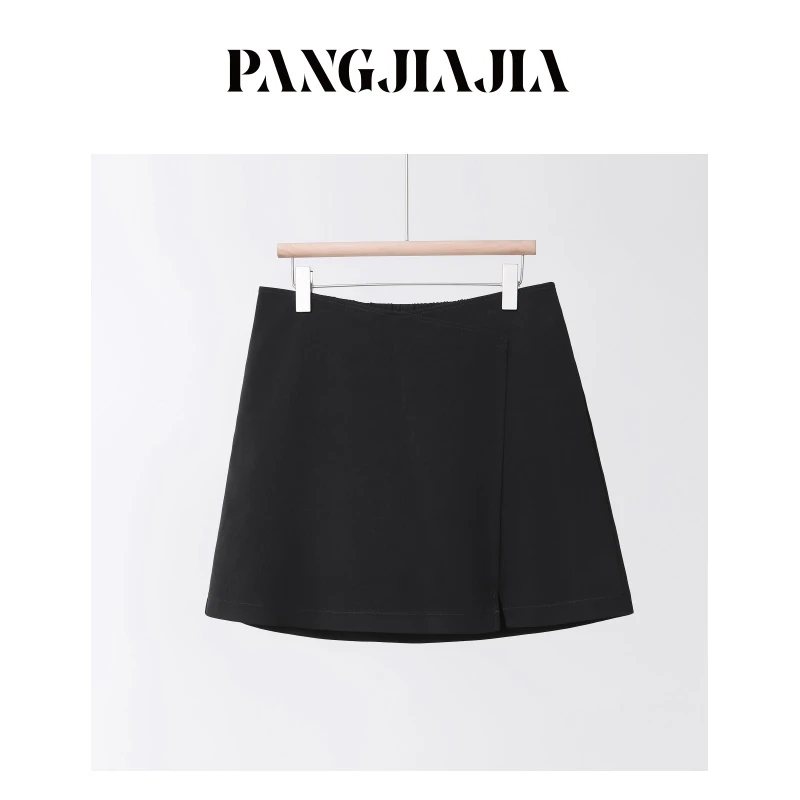 【胖佳佳】黑加仑 半身裙春季高腰显瘦百搭防走光a字短裙H624Z01985