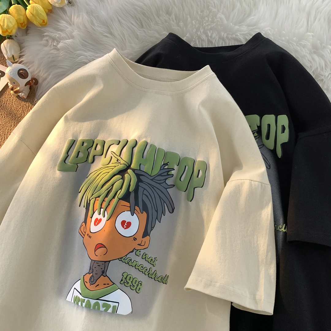 男童短袖T恤新款中大童夏装夏季儿童半袖帅气纯棉宽松卡通上衣