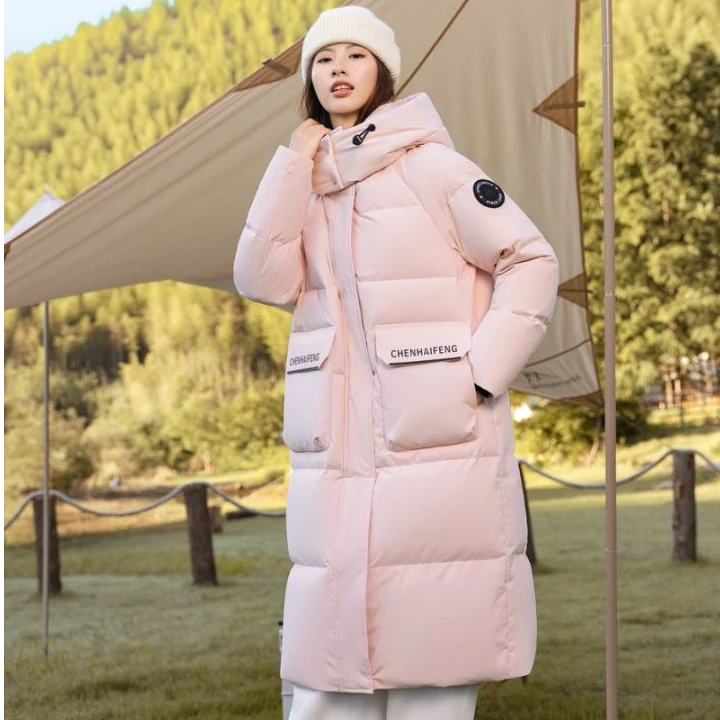 冬季中长款可拆卸帽连帽加厚羽绒服31101