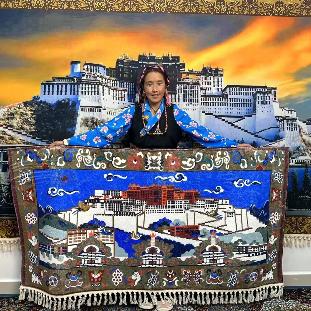 西藏邮政包邮民族超大装饰网红背景藏式办公室布达拉宫宿舍挂毯