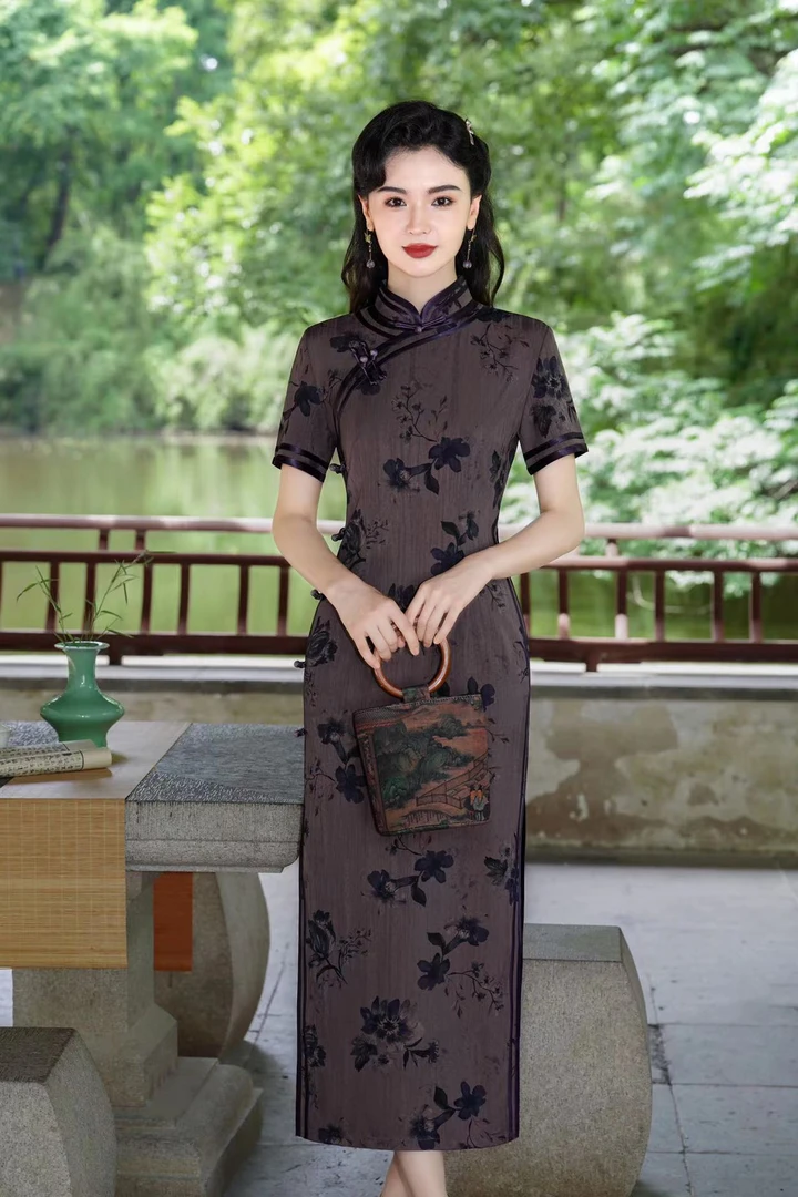 【昙花】2024夏季新款复古百搭优雅大方日常淑女旗袍