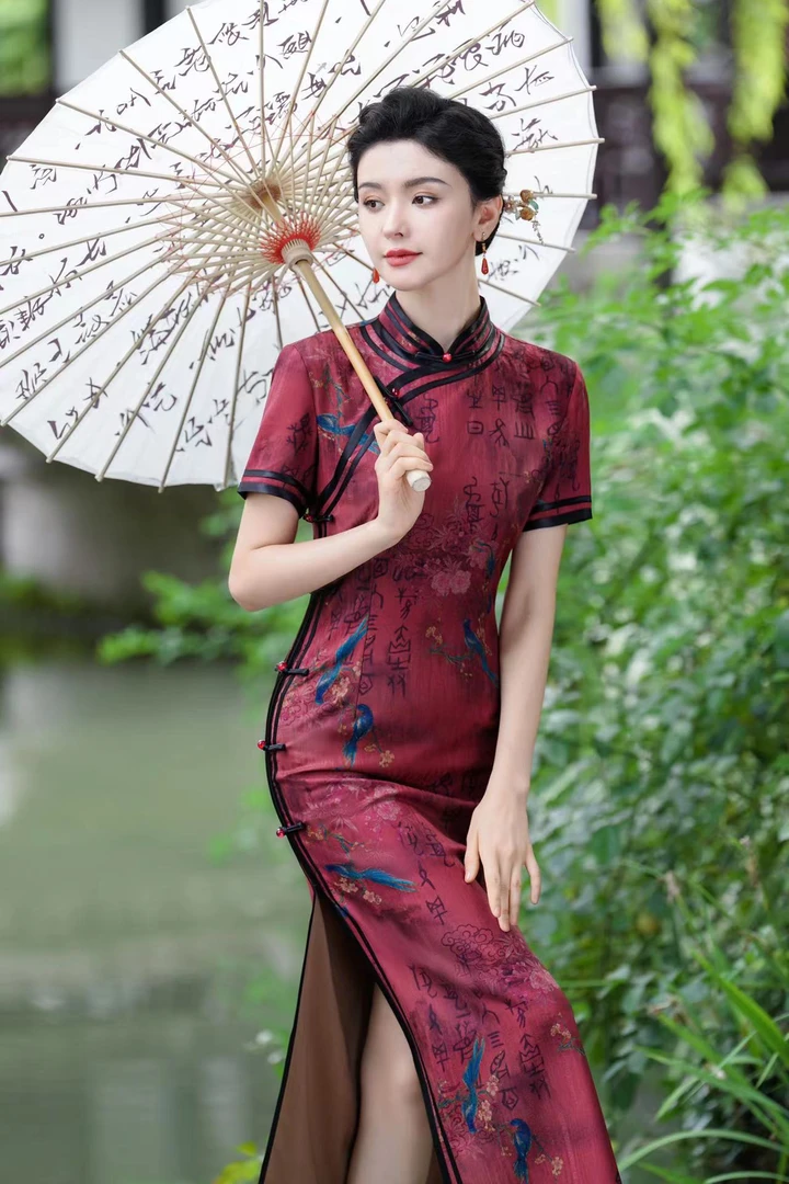 【登科报喜】2024夏季新款复古百搭优雅大方日常淑女旗袍