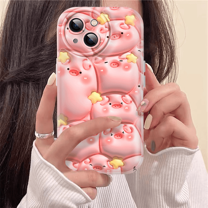 【苹果/华为/VIVO/荣耀/OPPO/小米】粉猪碰碰可爱气垫防摔手机壳