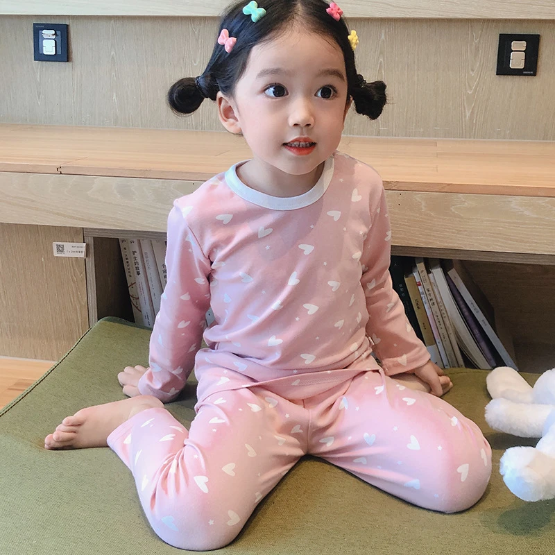 儿童抗菌纯棉内衣套装男童女童秋衣秋裤宝宝春秋款睡衣家居服童装