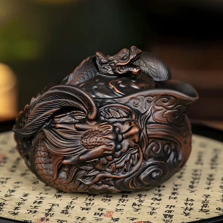 紫陶茶壶泡茶专用单个手抓壶家用复古手工泡茶壶茶水分离茶具高档