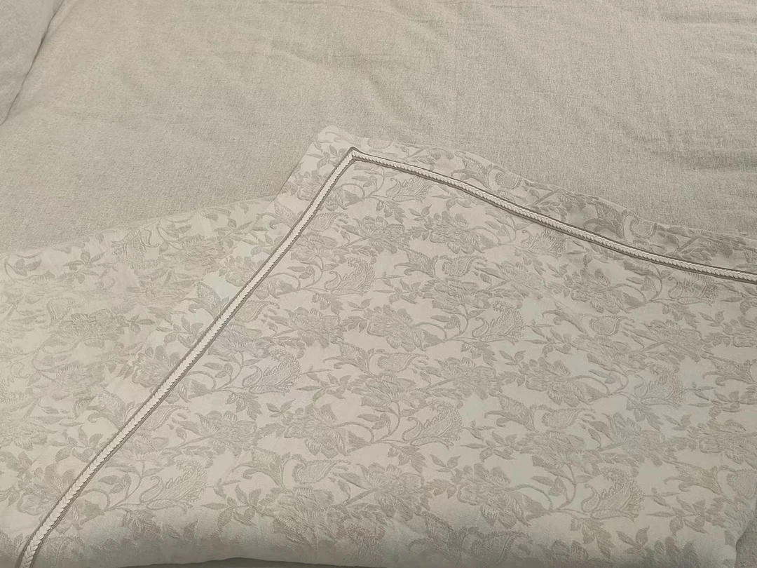 【麻先森-笙香】亚麻新疆长绒棉 棉麻提花三层纱