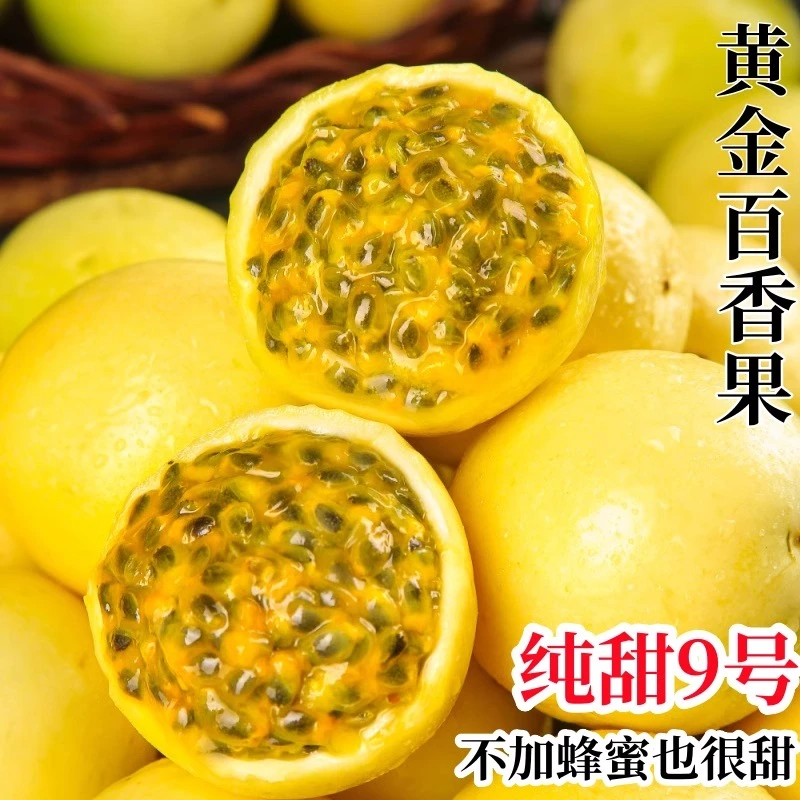 钦蜜9号黄金百香果新鲜水果蜂蜜黄金果百香果广西广东海南产地发