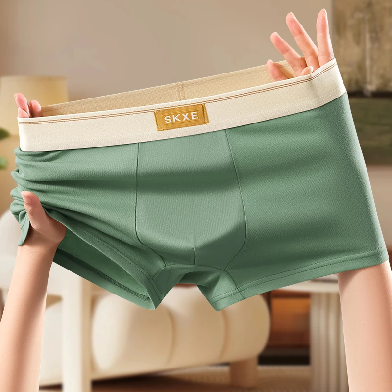 雅鹿男士内裤新疆棉男生款透气大码宽松青年四角学生舒适平角内裤