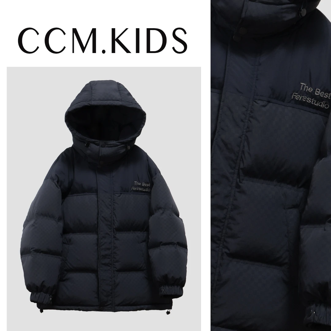 多米[新国标90白鸭绒]男童帅气保暖冬款中大童连帽羽绒服Y56973L