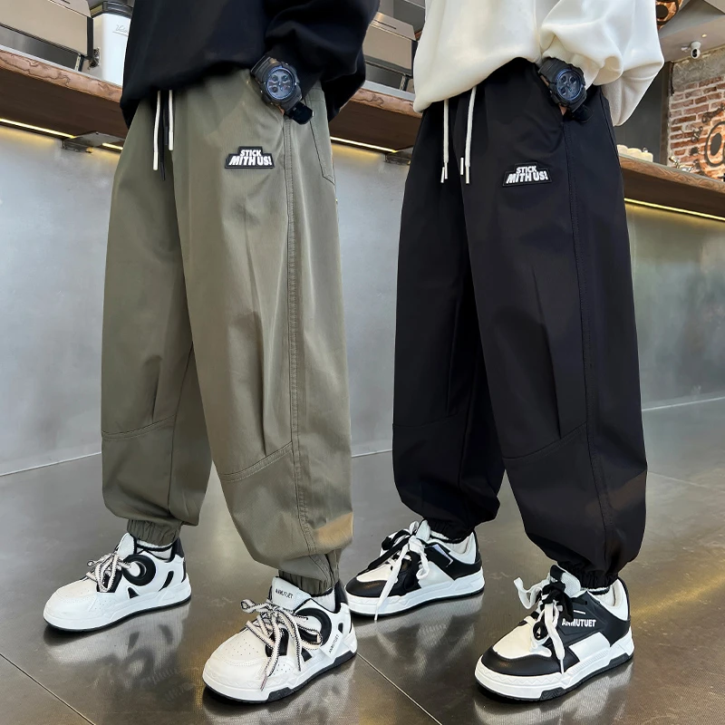 男童春秋季休闲裤2024新款中大童炸街儿童工装裤宽松百搭束脚裤潮