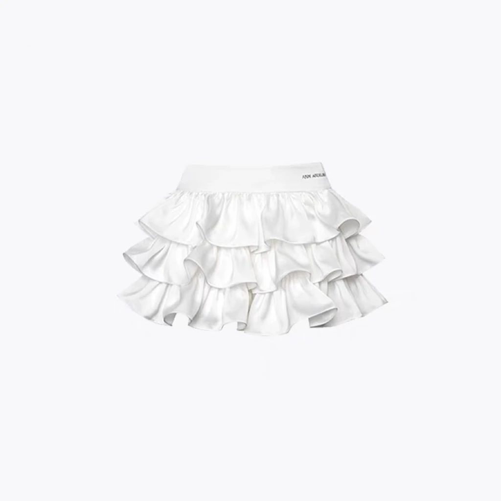 Being Studio·24ss 夏季新品芭蕾舞风蛋糕百褶裙 黑/白