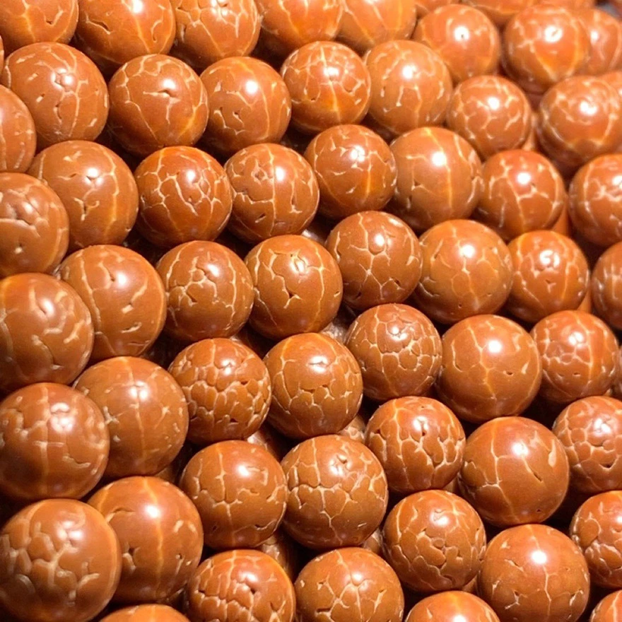 精品龙鳞纹无齿小金刚菩提正圆108颗光珠黄金甲精工打磨佛珠手串