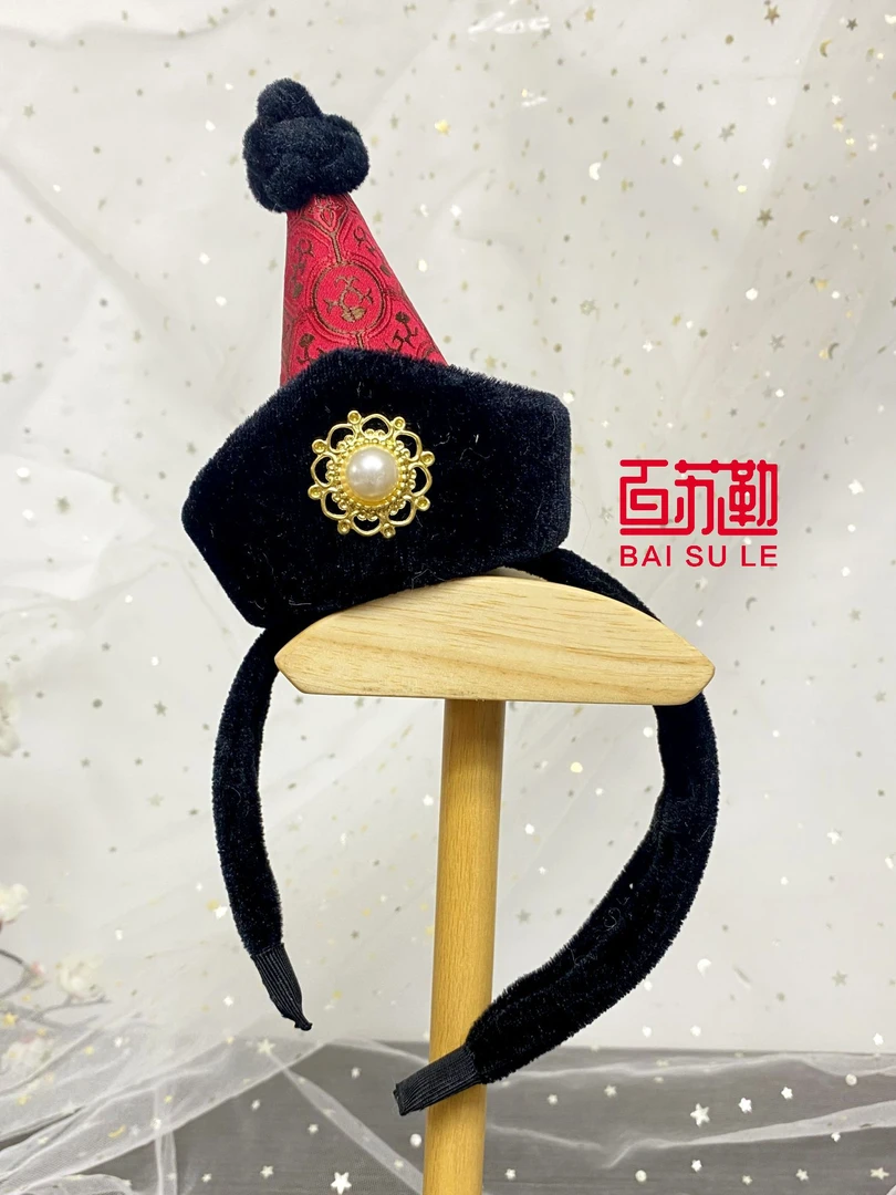 蒙古帽子发夹蒙古袍配饰蒙古头饰手工发夹舞蹈演出装饰