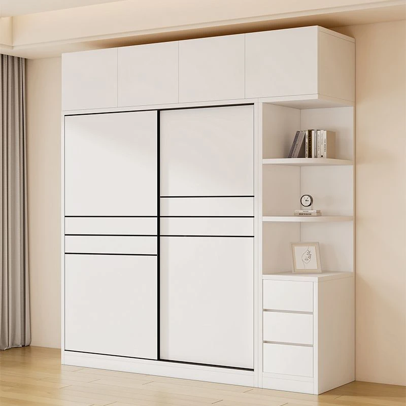 简易实木衣柜小户型家用卧室衣橱储物柜出租房经济型收纳柜大衣柜