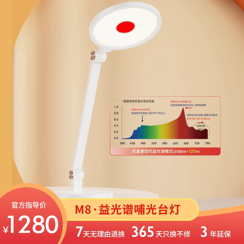 【北京展】优童国AA级护眼灯益光谱M8+L6pro