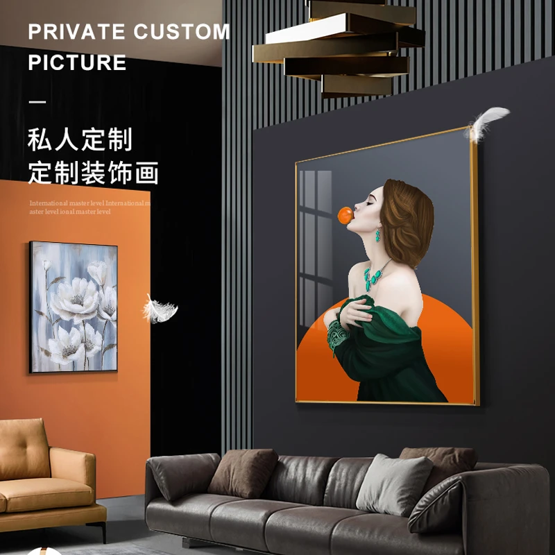 高端私人定制DIY肖像婚纱照全家福宝宝照创意个性背景装饰画挂画