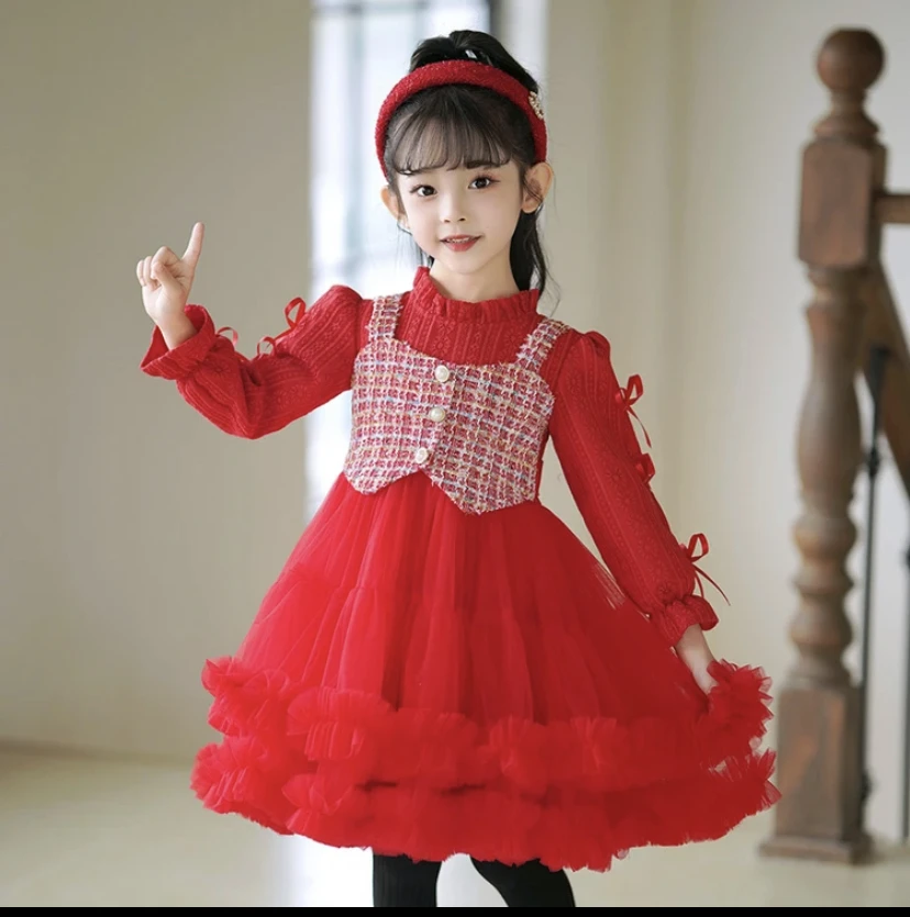 连衣裙儿童裙子礼服女童洋气公主裙宝宝