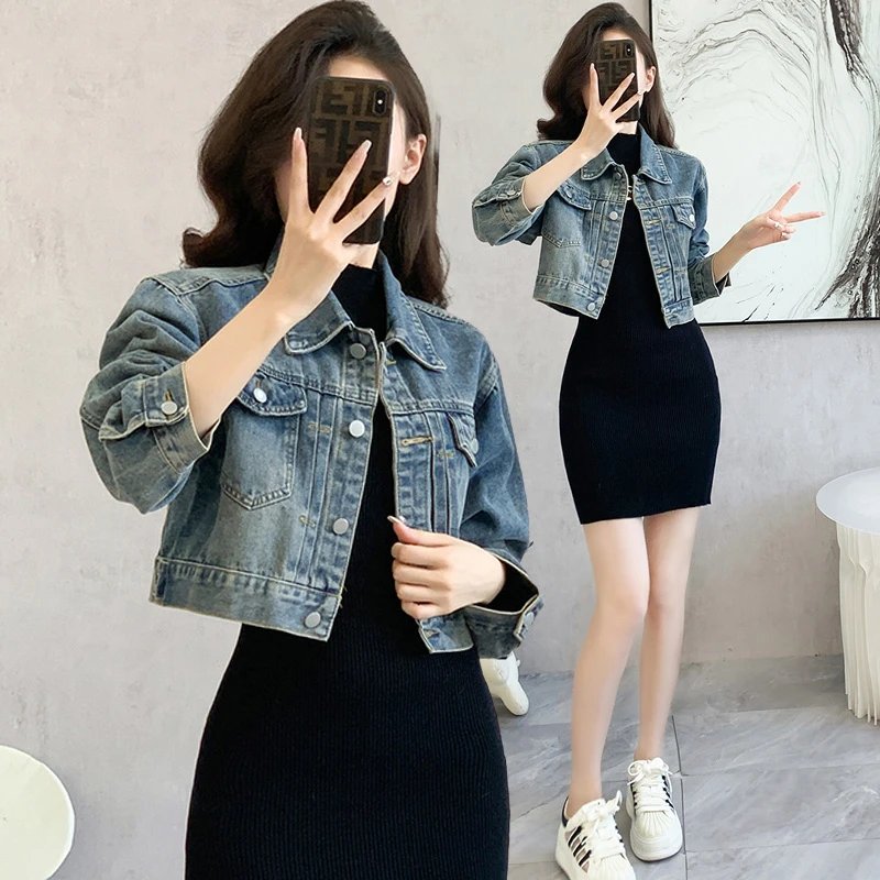 小个子显高短款牛仔外套女春秋季2025新款时尚百搭气质夹克衫上衣