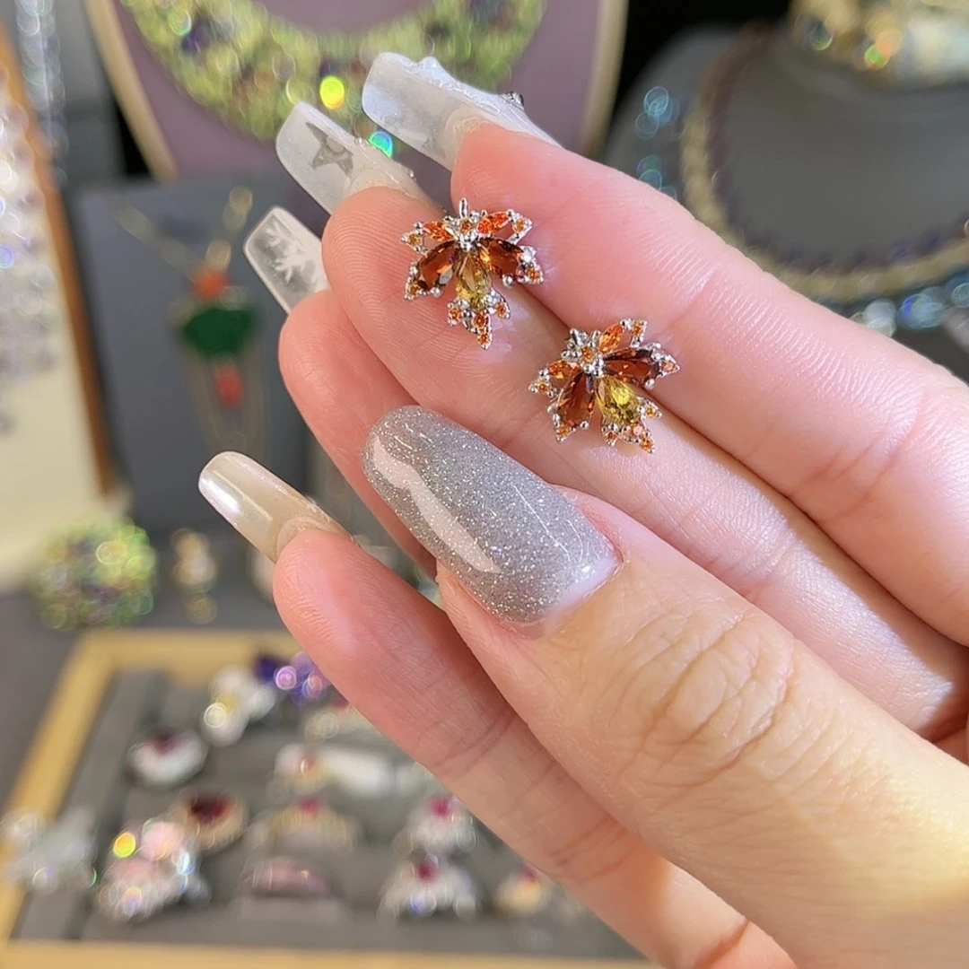 【闪购商品】水晶耳饰银S925镶嵌