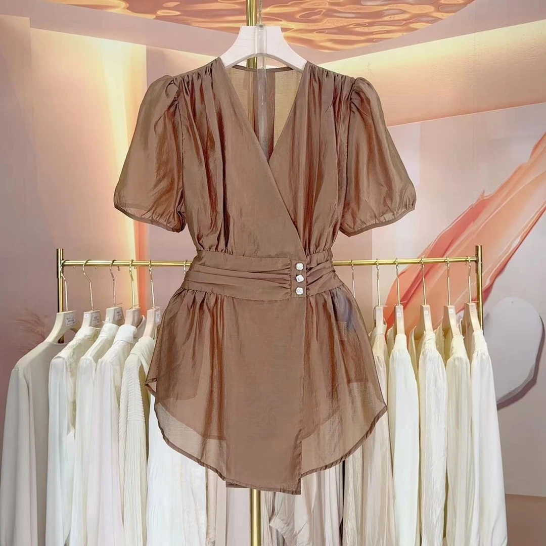 【RG518】2025年春装新款时尚气质百搭减龄显瘦新款女装小衫